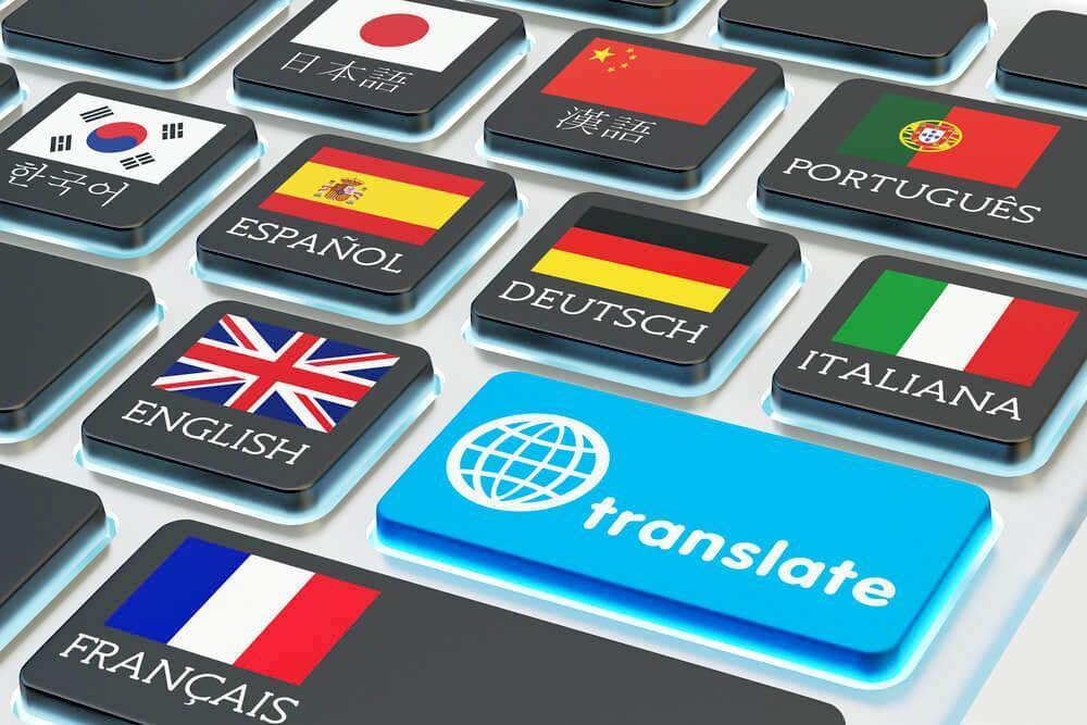 Keyboard with translation options