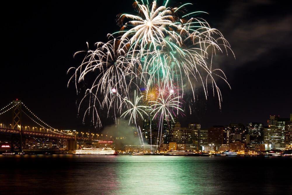New Year fireworks in San Francisco 