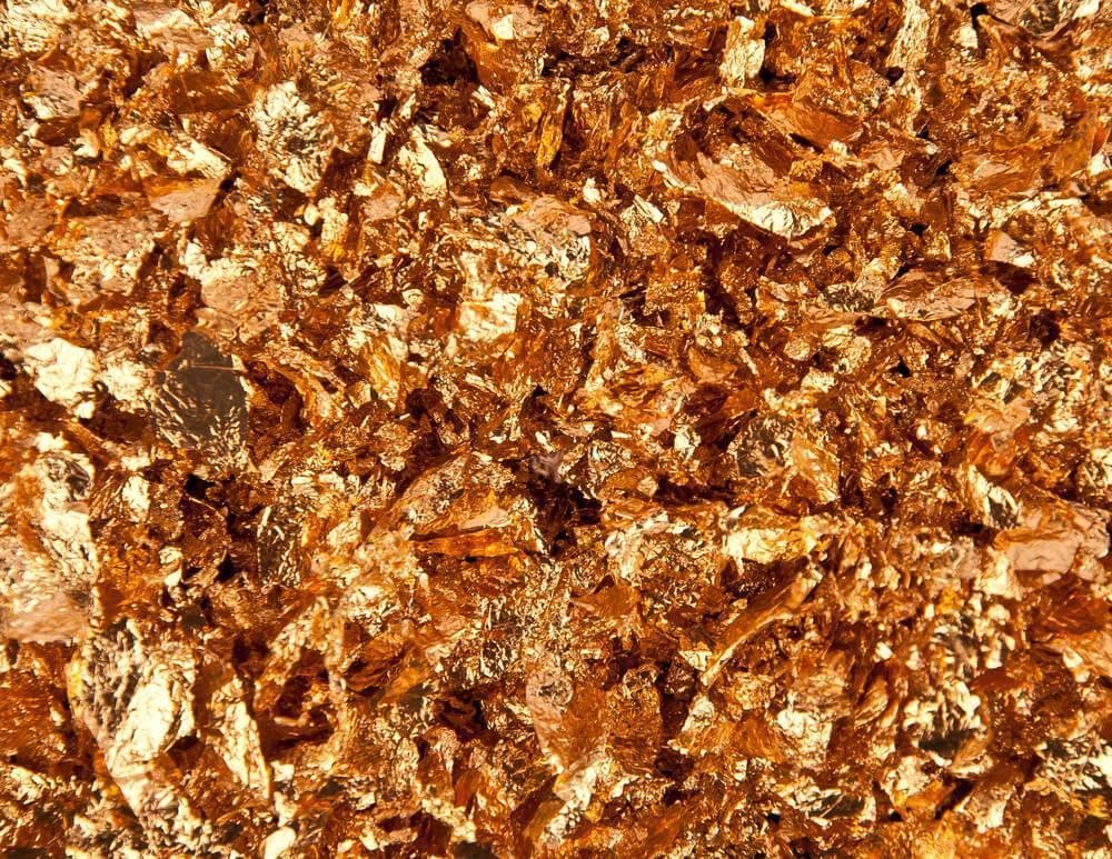 Gold flakes used in skincare 