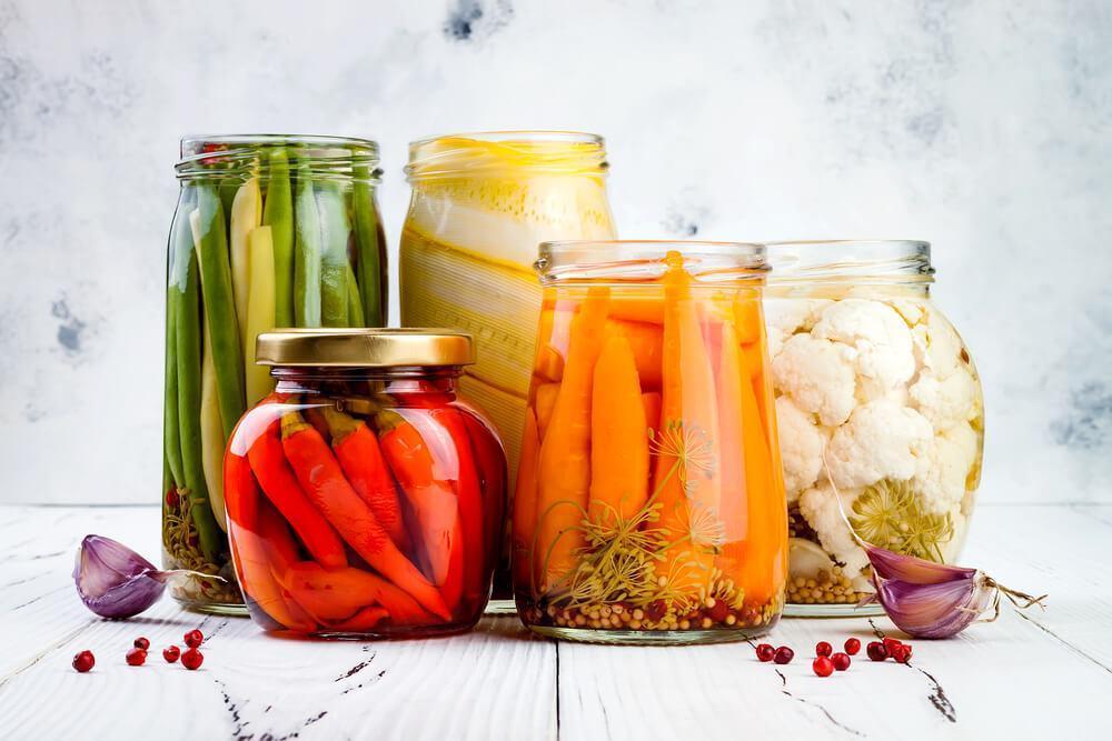 Fermented foods in jars